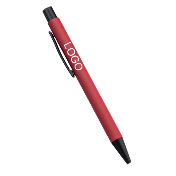 SOFT RUBBER CLICK METAL BALLPOINT PEN 9