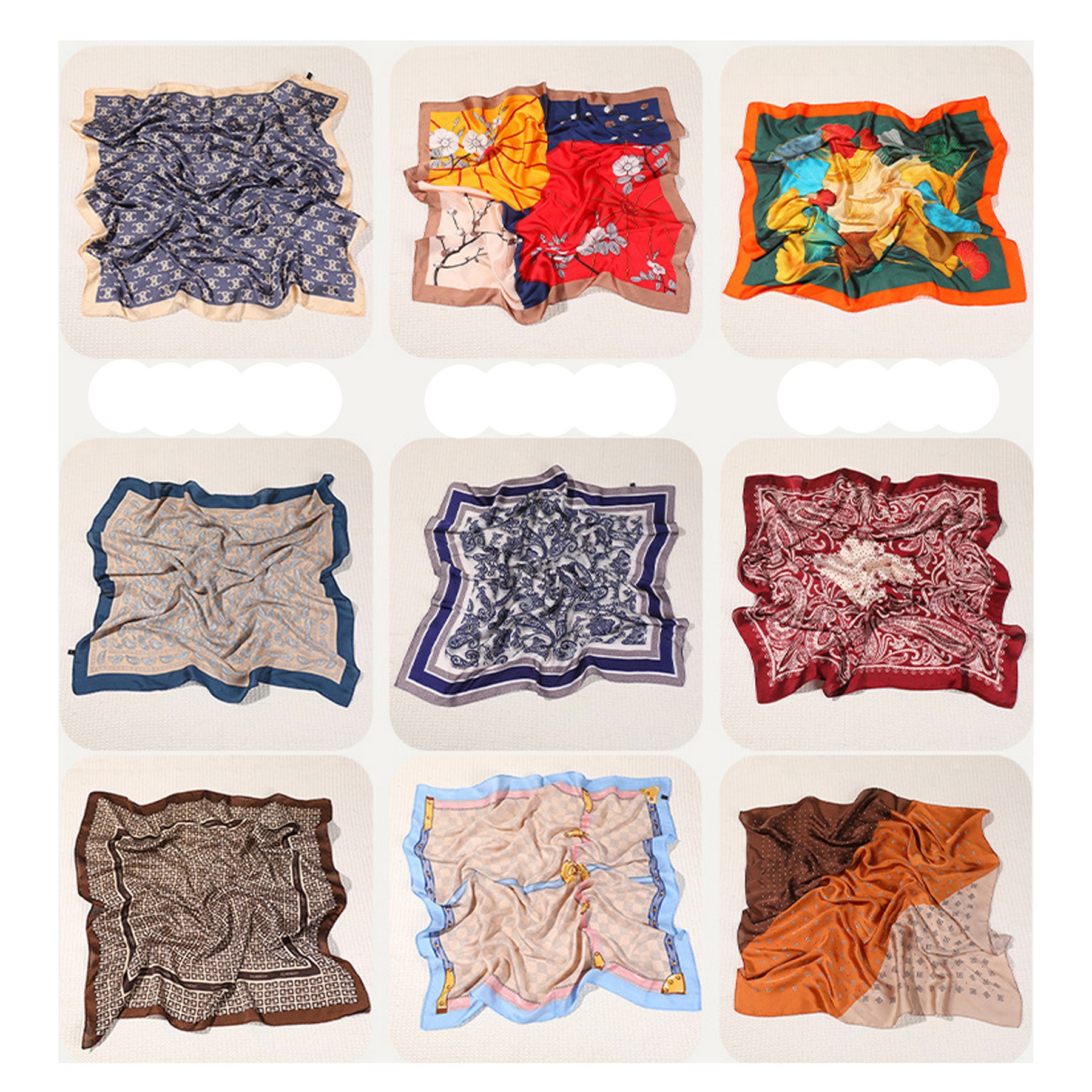 Women'S Headscarves Hair Scarf Accessories Lightweight Fashion Scarves 3