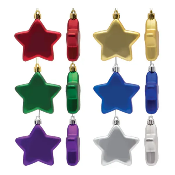 Custom Printed Star Ornaments -3.5" 3
