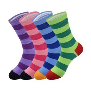 Mid Calf Crew Socks W/ 200 Needle/Jacquard Weave Fabric 3