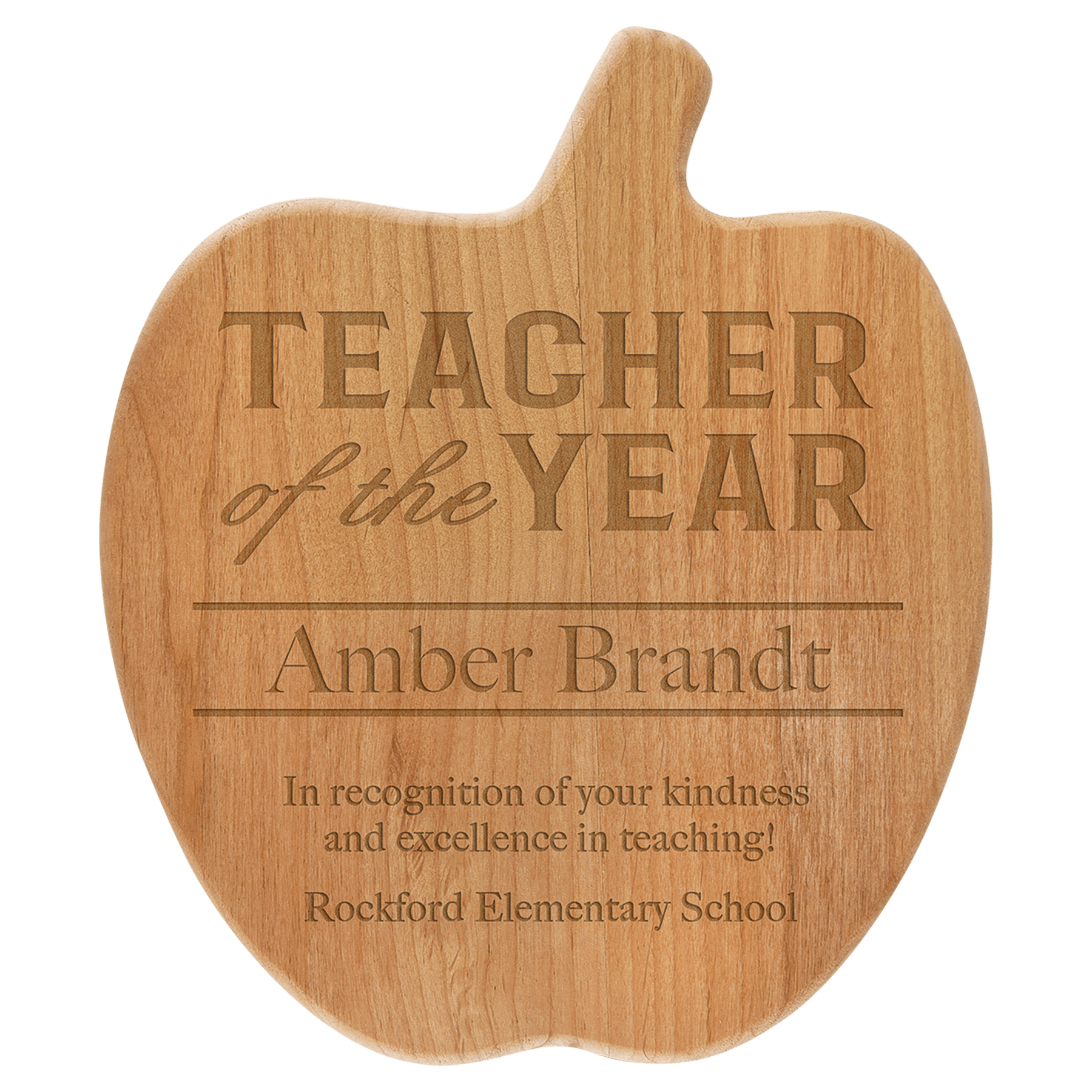 8" X 9 1/2" Alder Apple Plaque