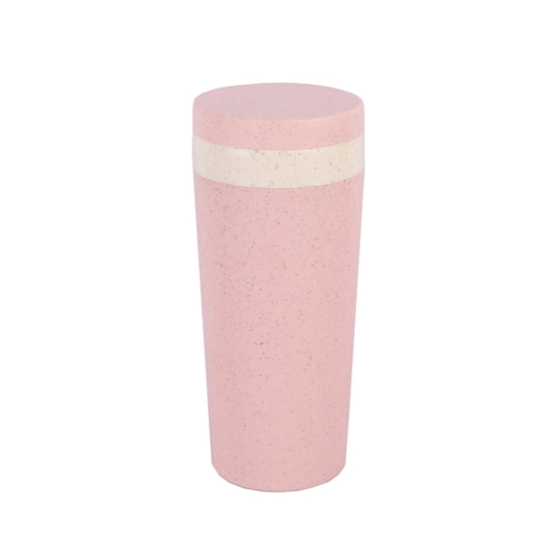 Double Wheat Straw Cup With Lid 5