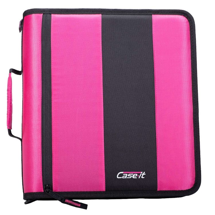 Case-It Classic Zipper Binders - Magenta 2" 1