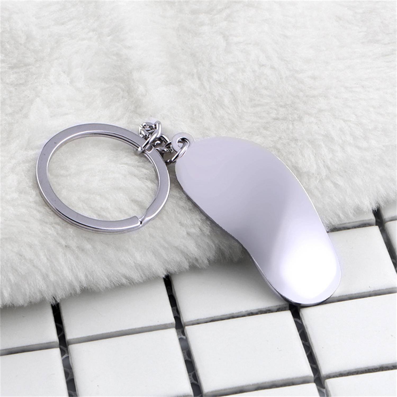 Shoe Flip Flops Slipper Stainless Steel Metal Key Chain 3