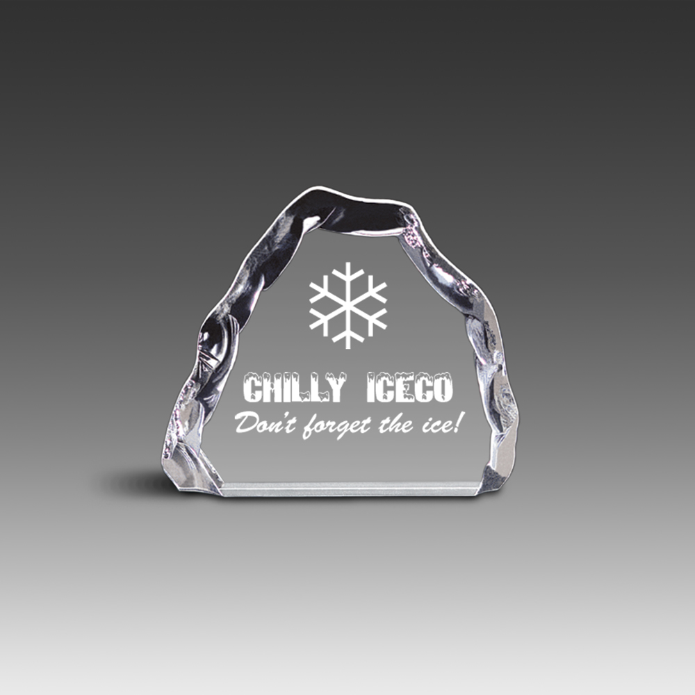 8" x 7" Freestanding Clear Iceberg Award 2