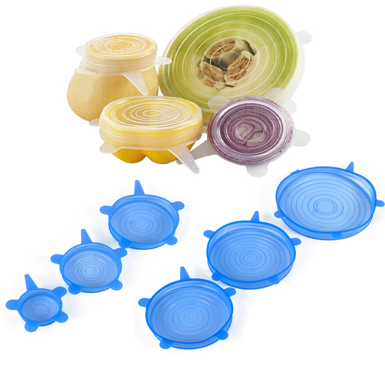 6-Piece Silicone Fresh-Keeping Cover Sealing Cover Food Preservation Bowl Cover Silicone Plastic Wra 4