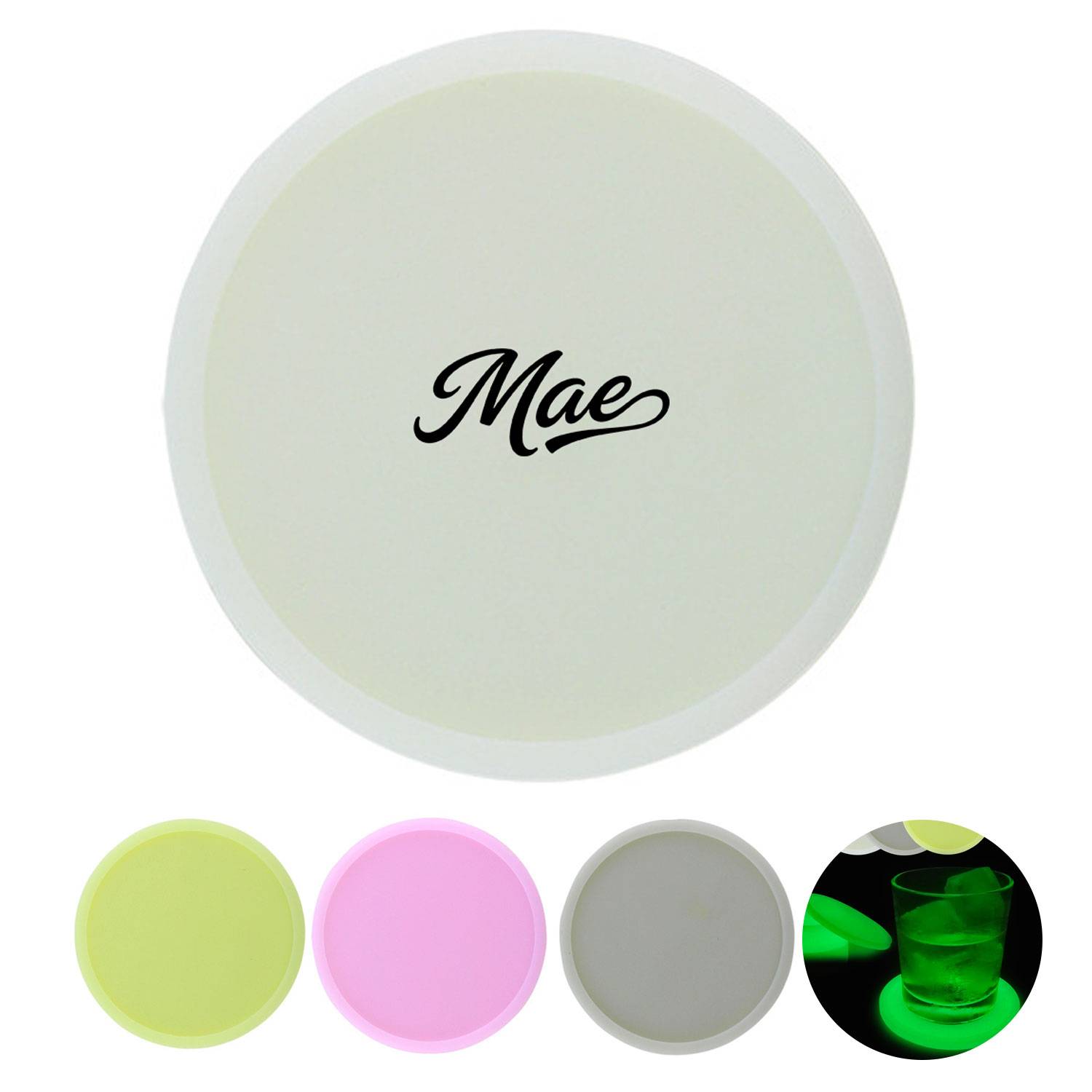 4 Inch Round Silicone Luminous Coasters 4