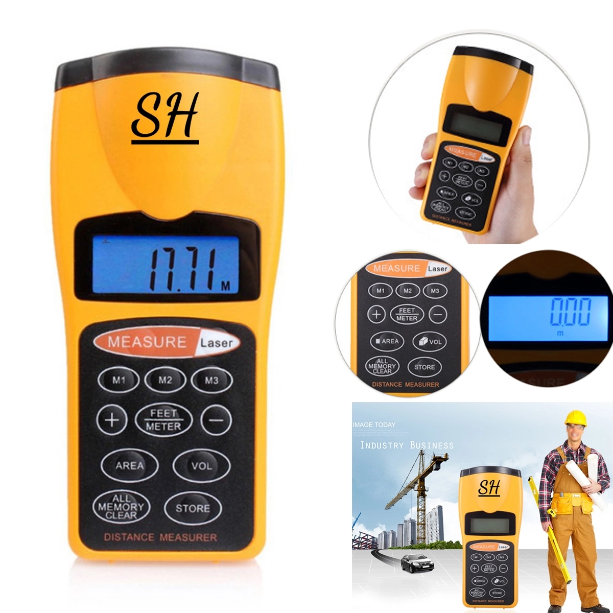 Ultrasonic Distance Measurer Laser Point 2