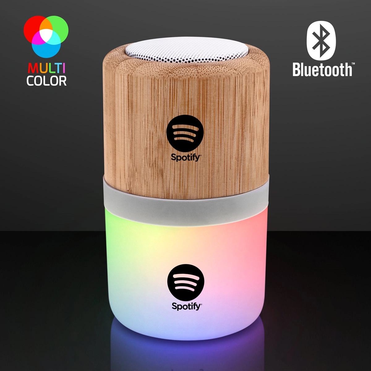 4.25" Light Up Speaker, Bluetooth + Rechargeable 1