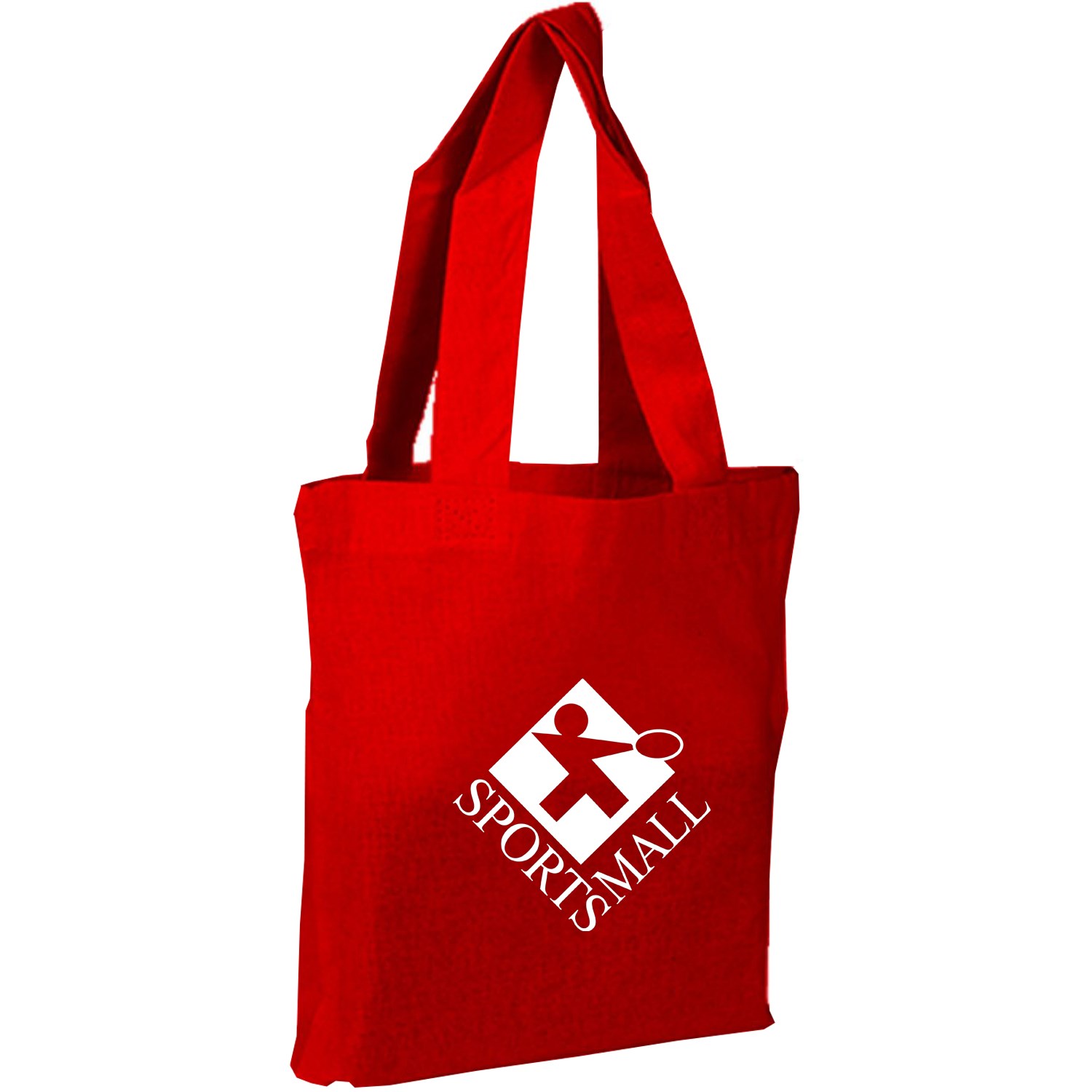 100% Cotton Canvas Sheeting Tote Bag w/ Mini Gusset USA Decorated (8" x 8") 2