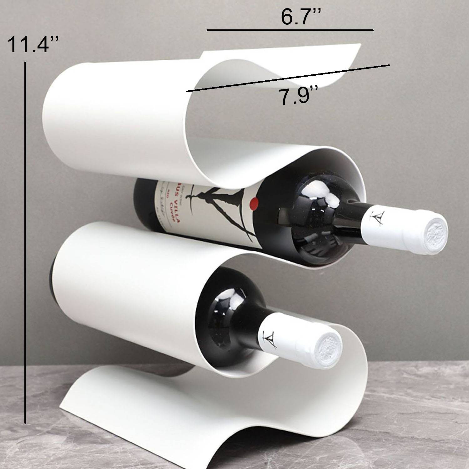 Metal S-shaped wine rack 3