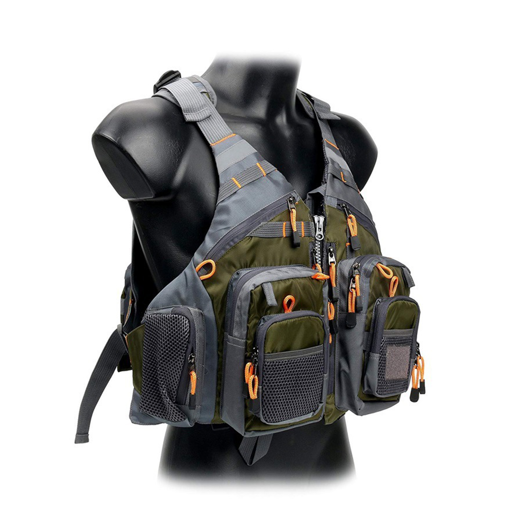 Adjustable Multi Pocket Floating Life Vest 21.7" x 18.2" 2