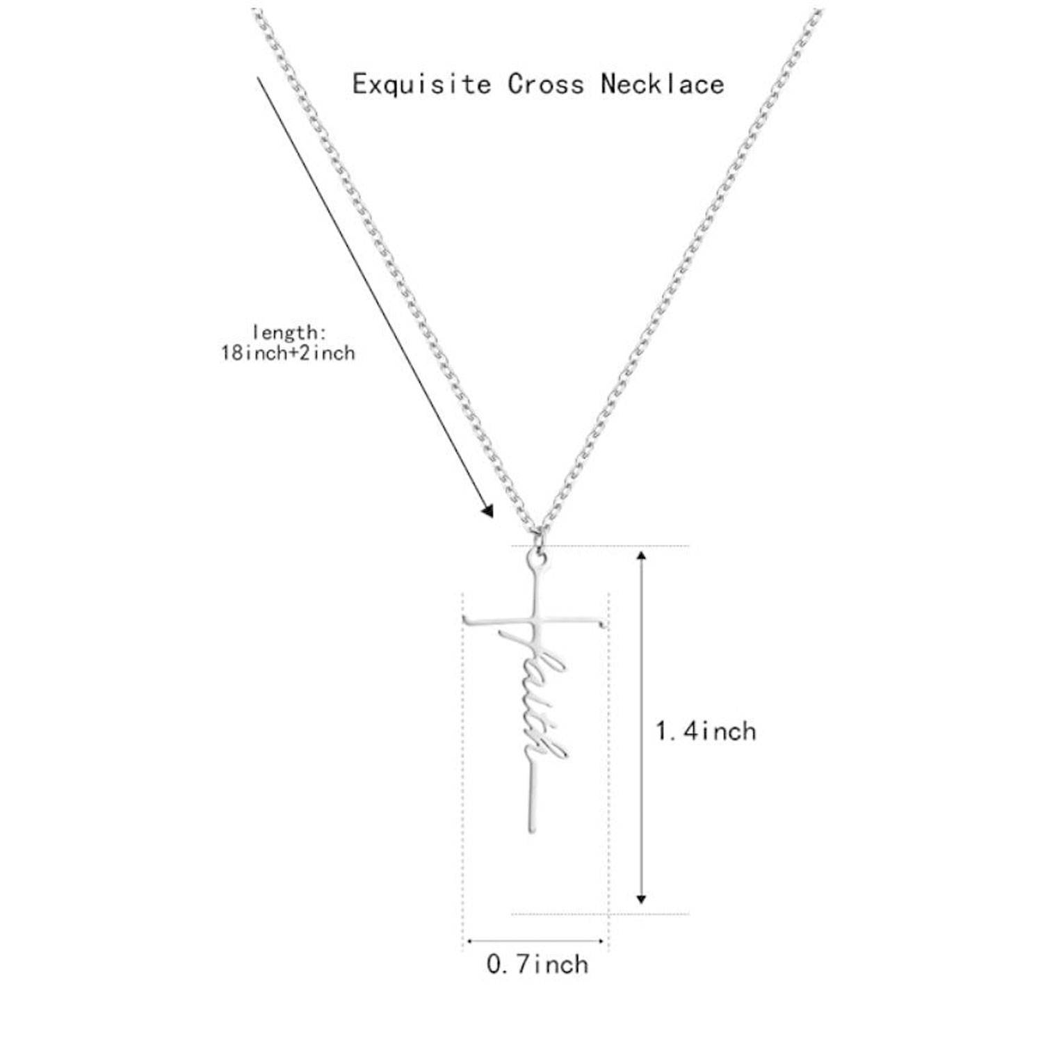Faith Cross Light Luxury Alloy Pendant 2