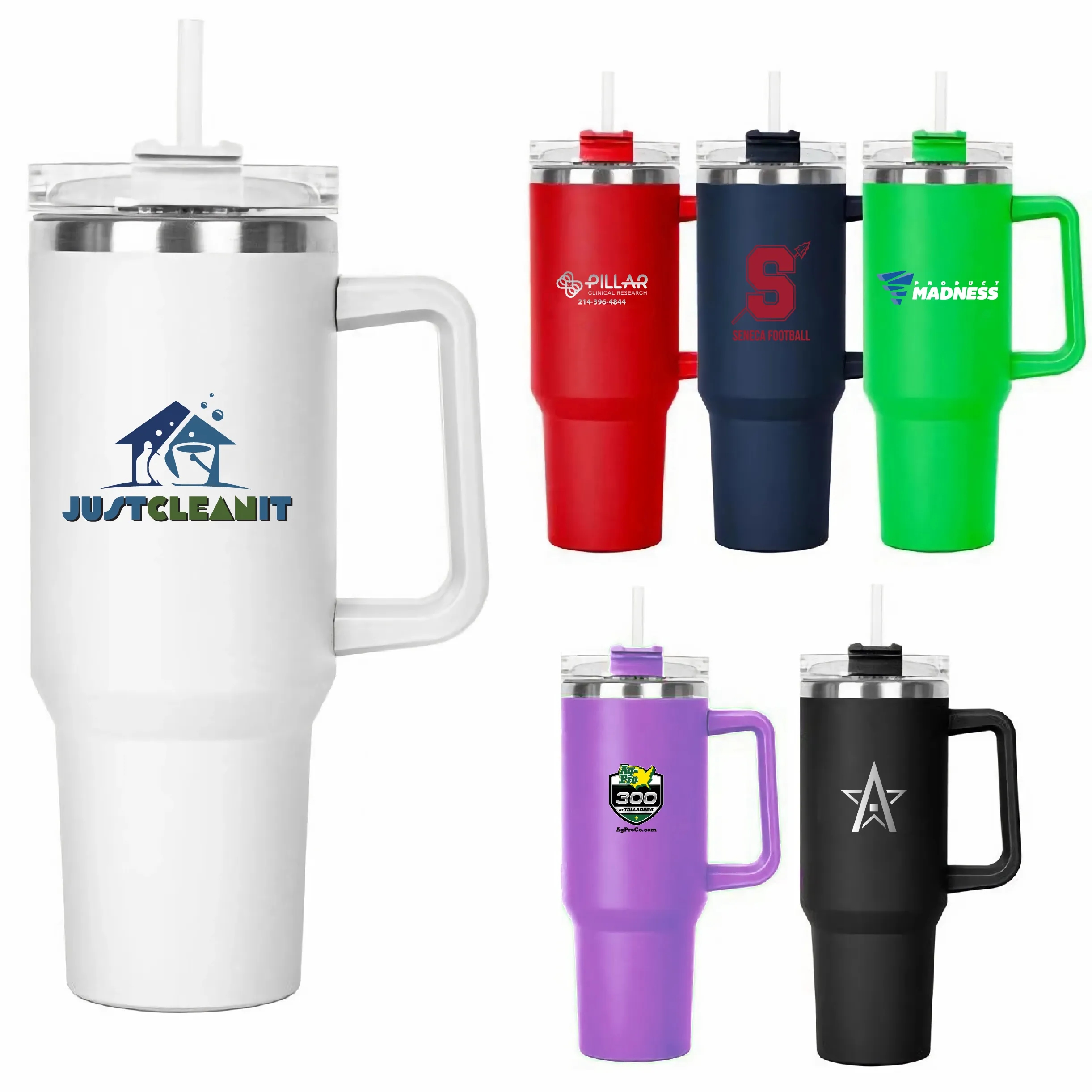 40oz - Stainless Double Wall Handle Mug 8