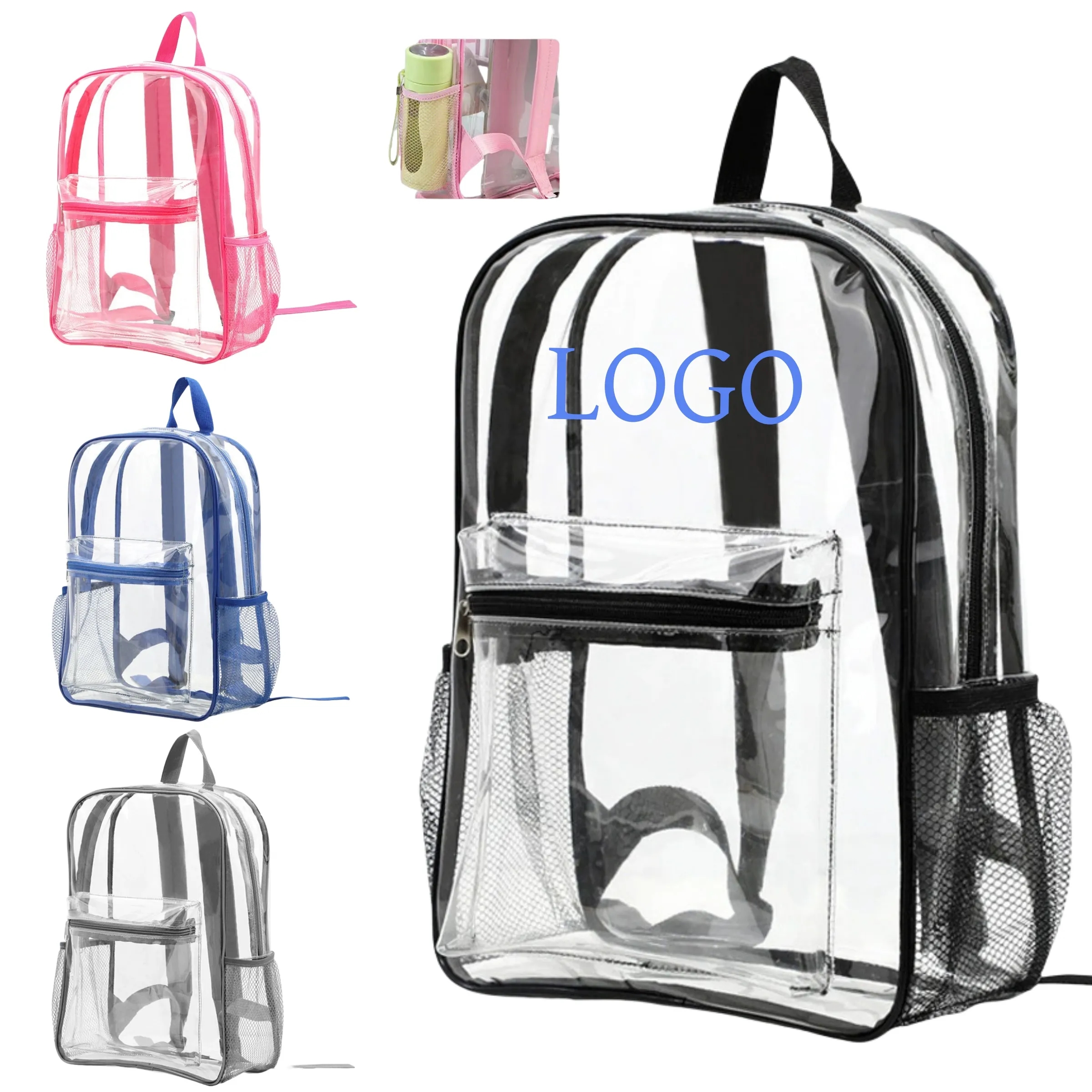 Multi-color Clear Waterproof PVC Backpack 7