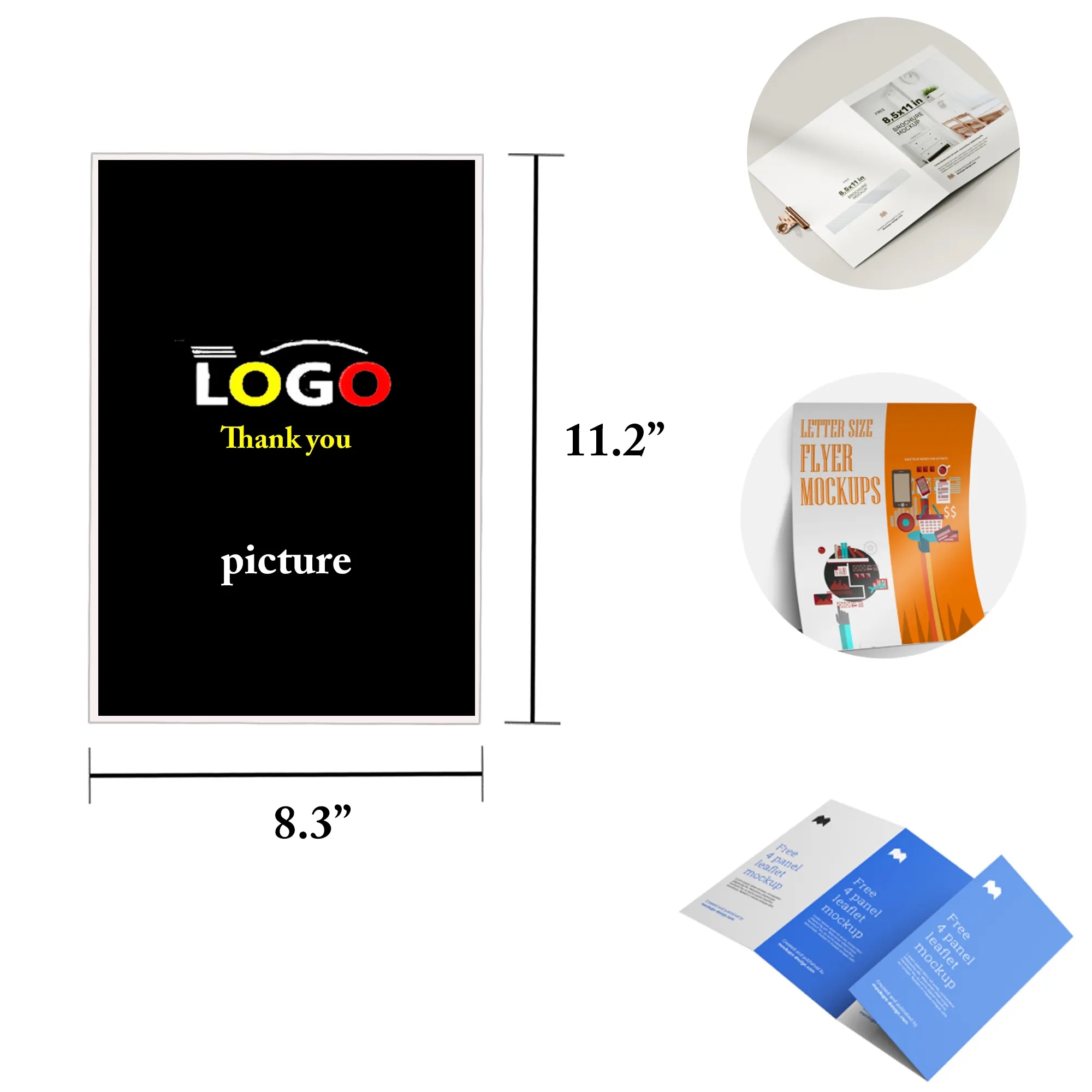 MOQ100 Two Sided Posters Flyers Custom Menus Booklets 4