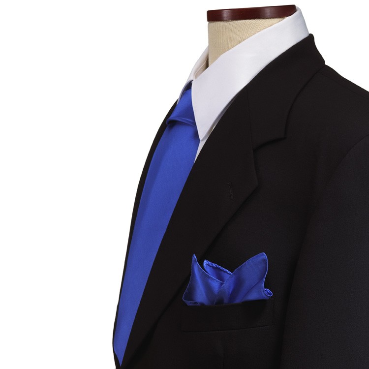 French Blue Silk Pocket Square 2