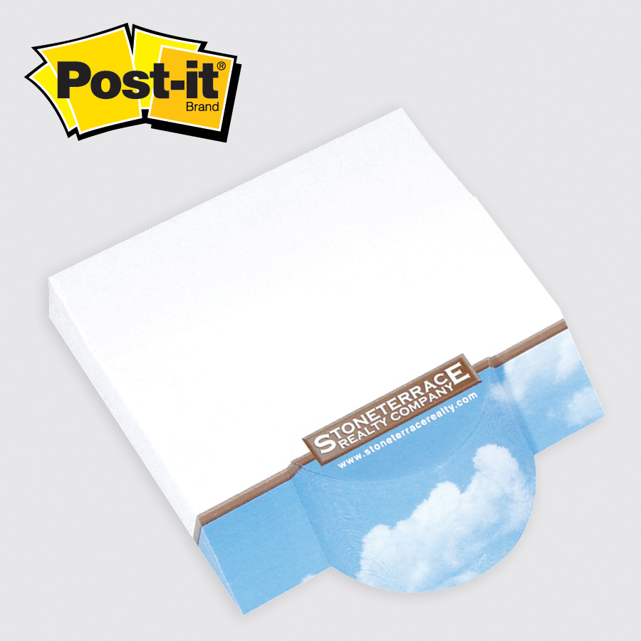 Post-it® Custom Printed Angle Note Pads — Circle - 4 x 3-3/4   Circle 1