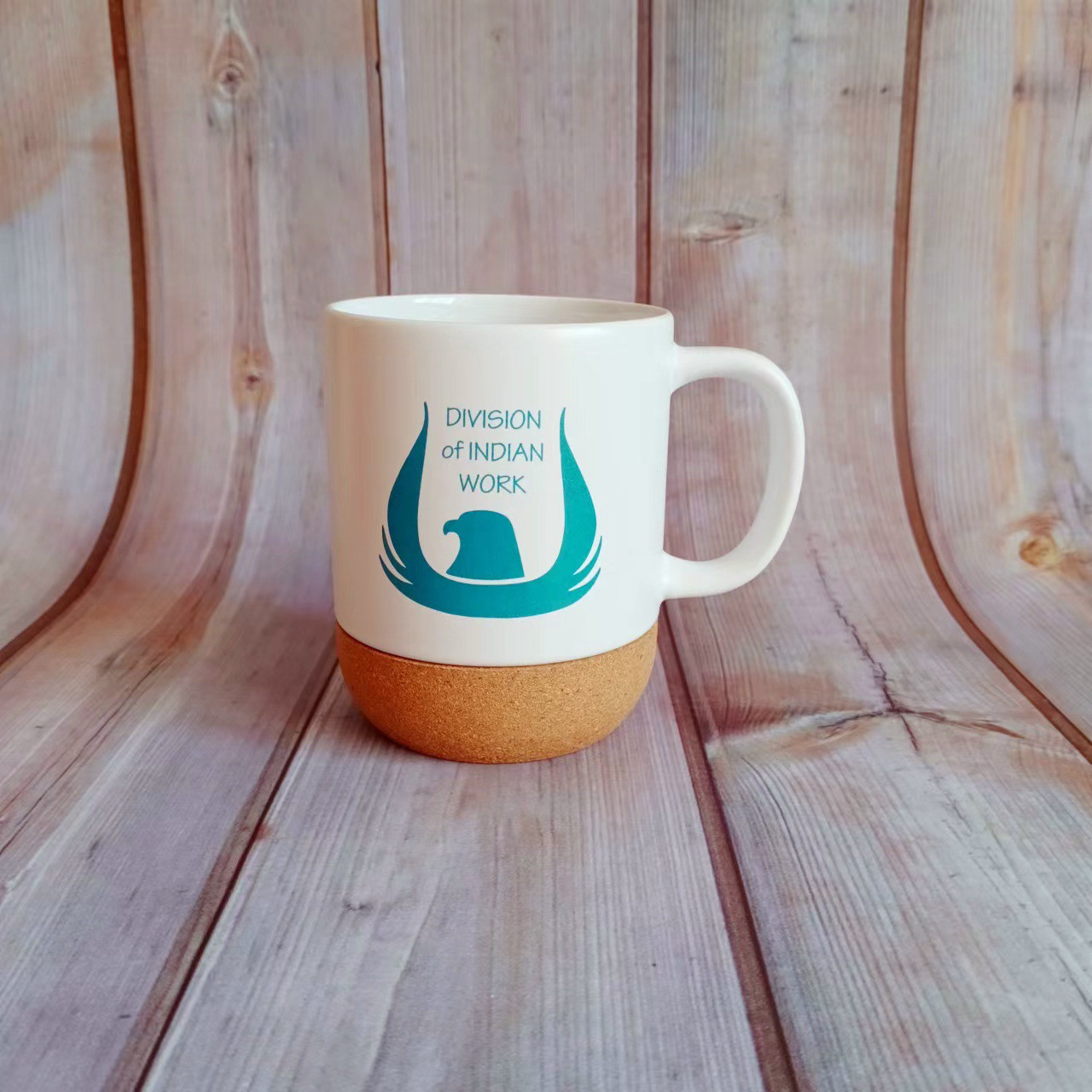 14. OZ Cork Base Ceramic Mug Cork Bottom Mug 2
