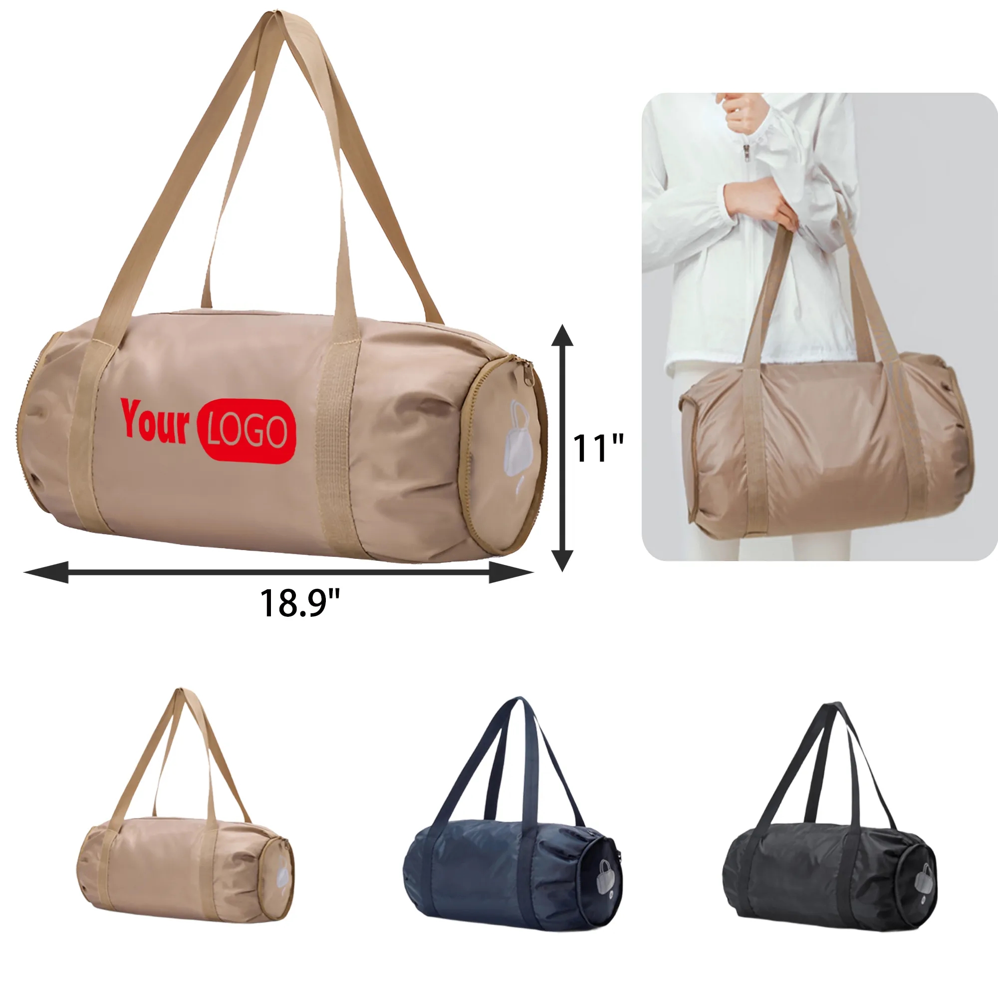 Foldable Oxford Tote Bag, custom tote bag with logo imprint 1