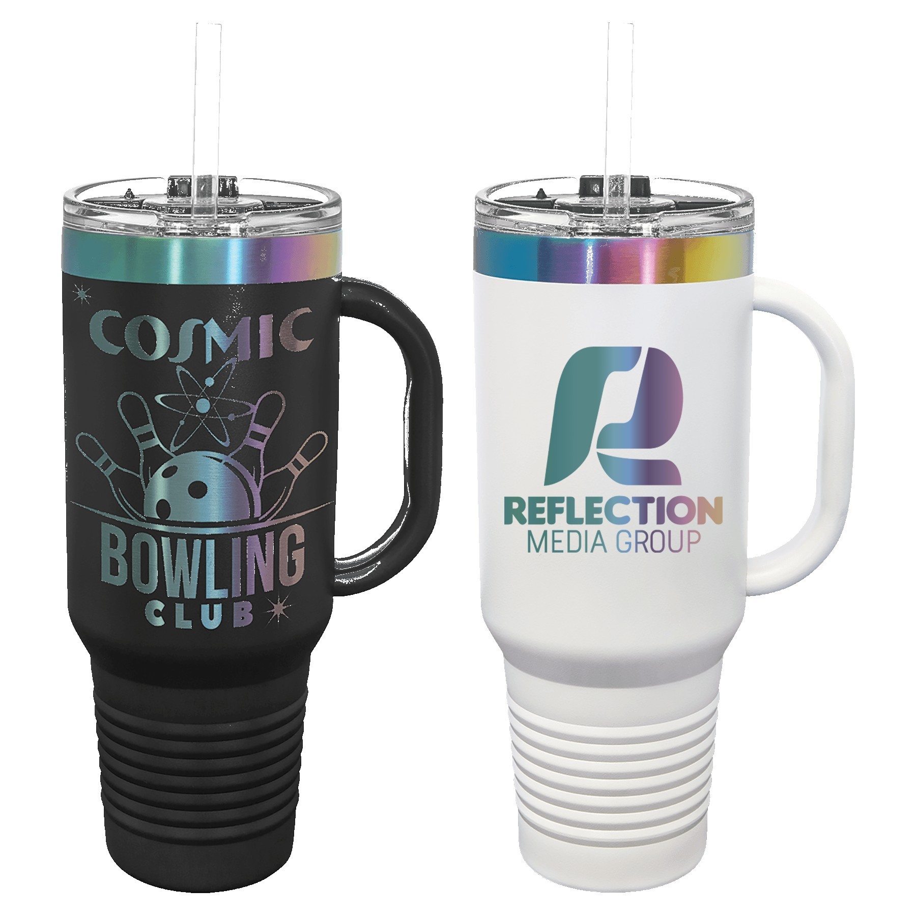 Polar Camel 40oz Prism ION-Plated Travel Mugs w/ Straw 6