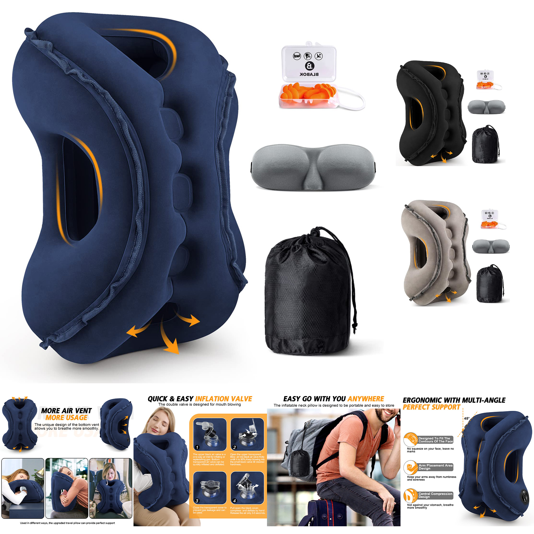 Inflatable Travel Pillow