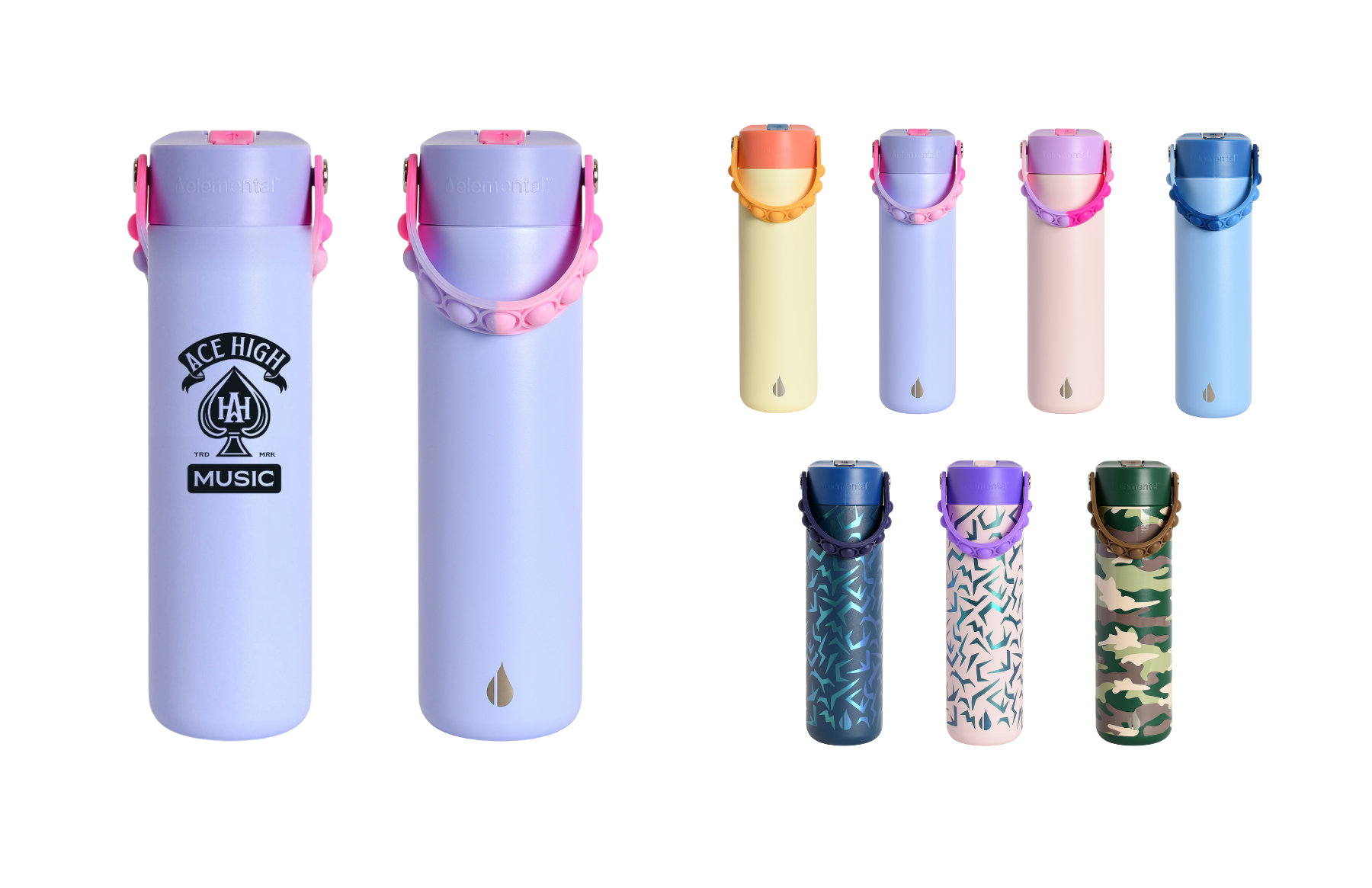 Elemental® Core Series 24oz Pop Fidget Stainless Steel Water Bottle 1