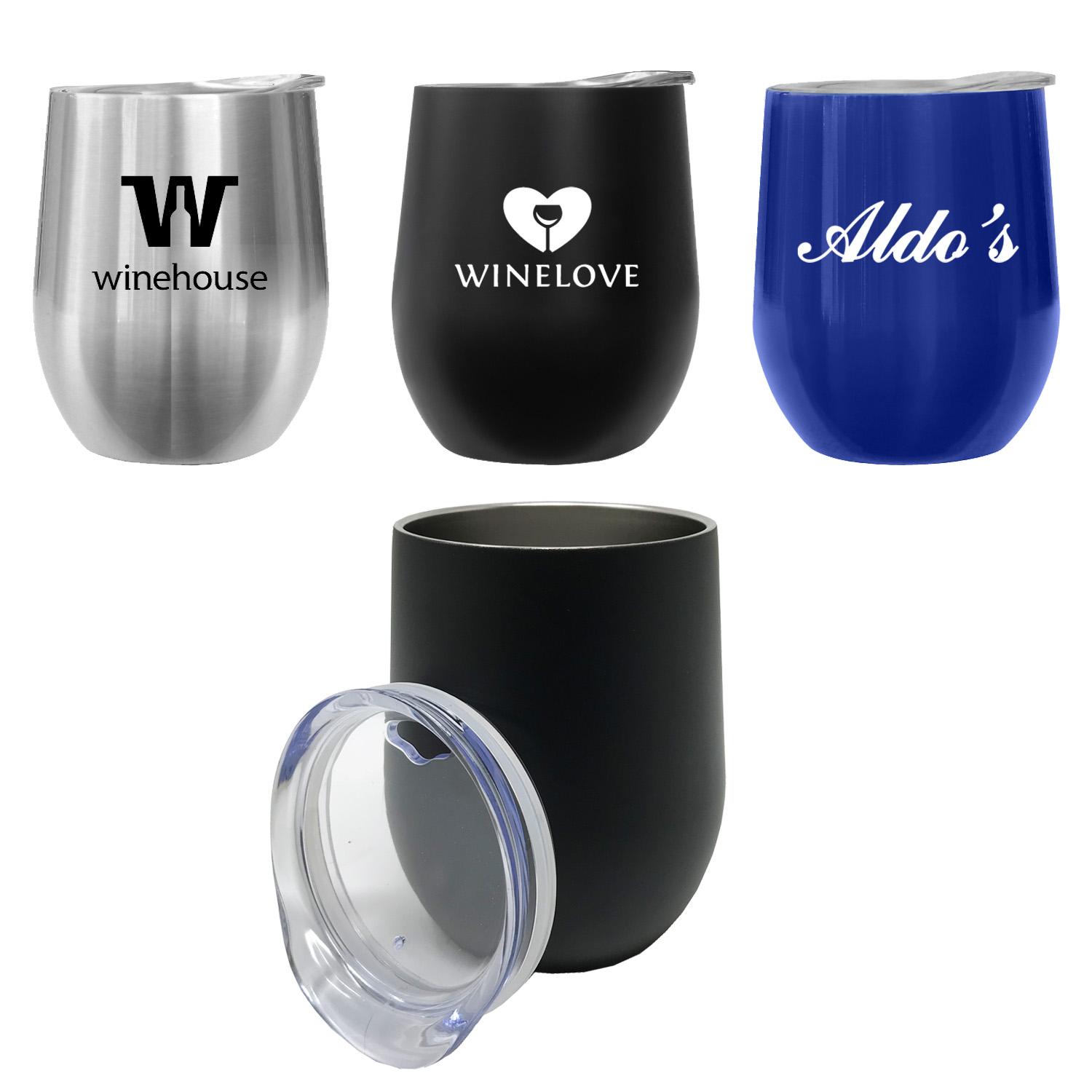 12 Oz. Double Wall Stainless Steel Vacuum Insulated Wine Cup 2
