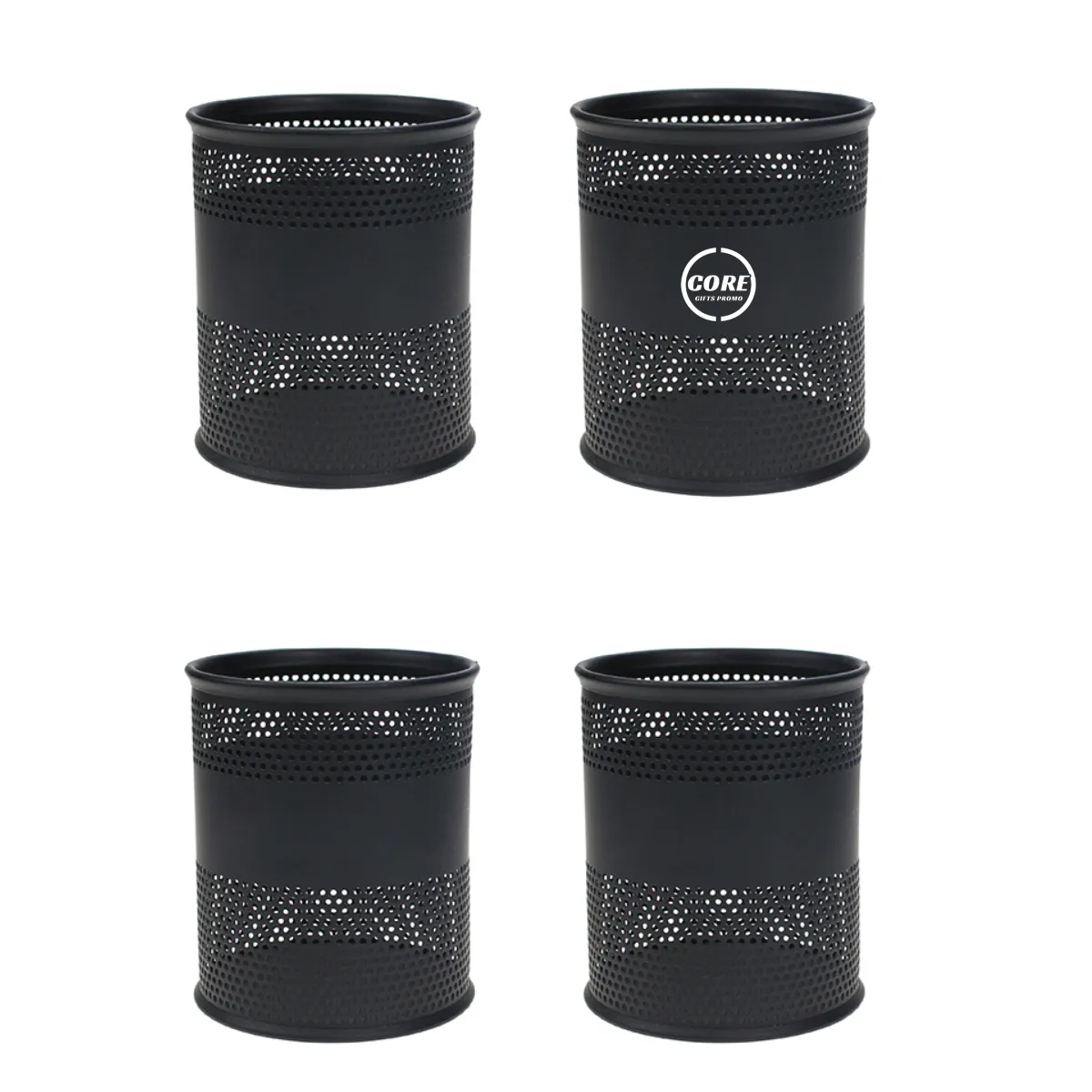 Pen Case Mesh Metal Pencil Brush Pot 3