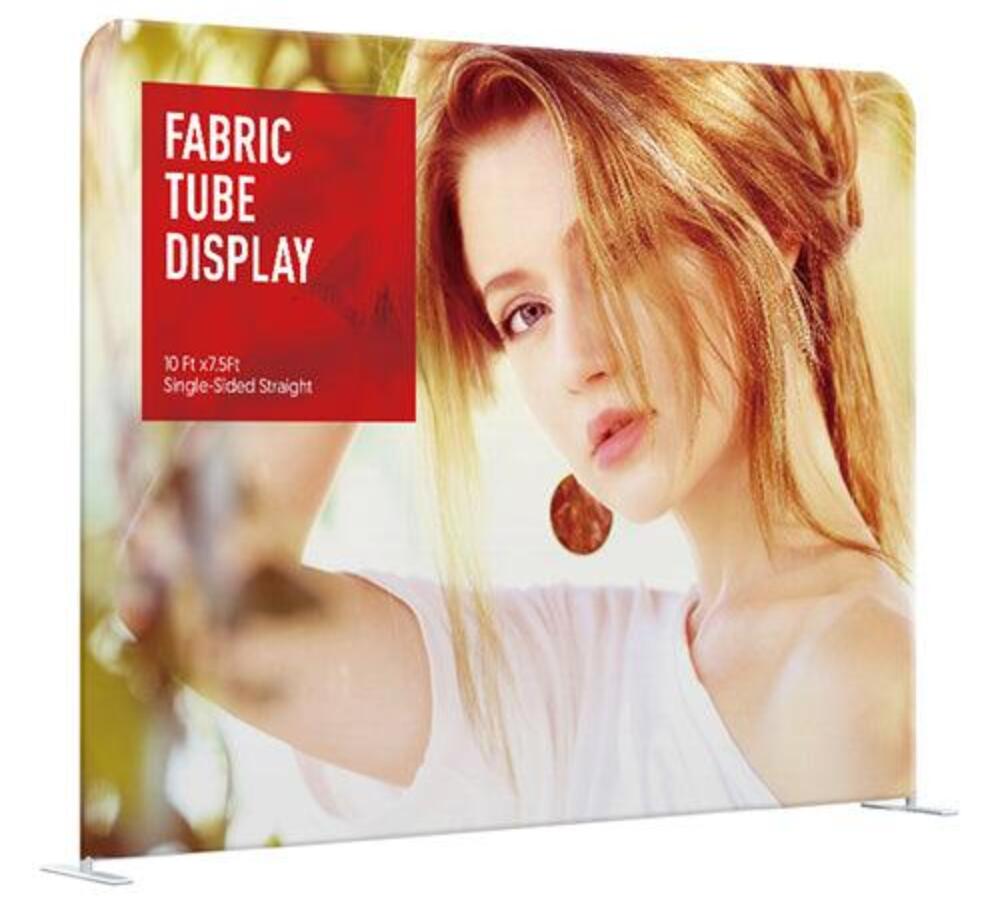 Premium 10' Tube Straight Fabric Display Kit (Single-Sided)