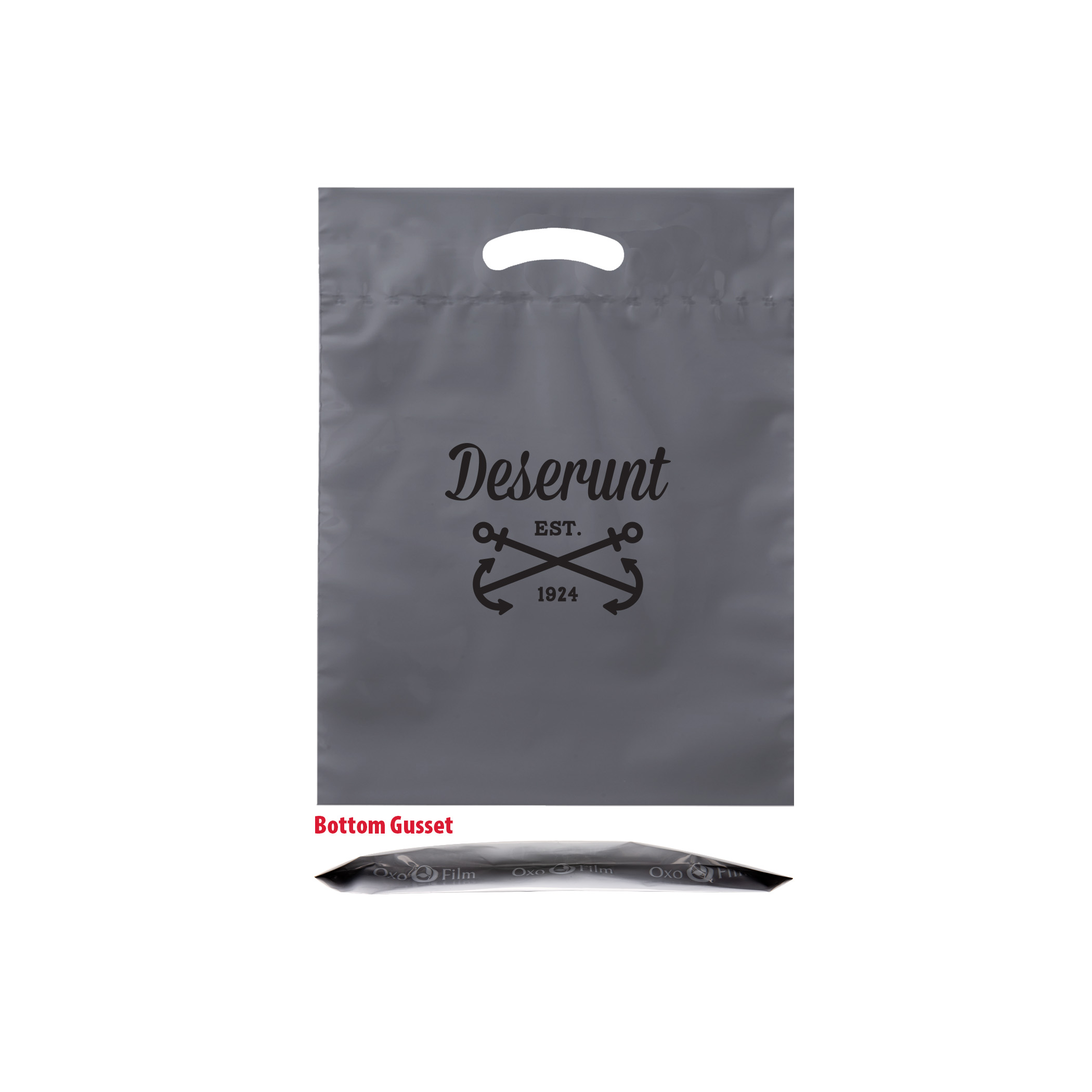 Oxo-Reusable Plastic Fold Over Die Cut Bag 1