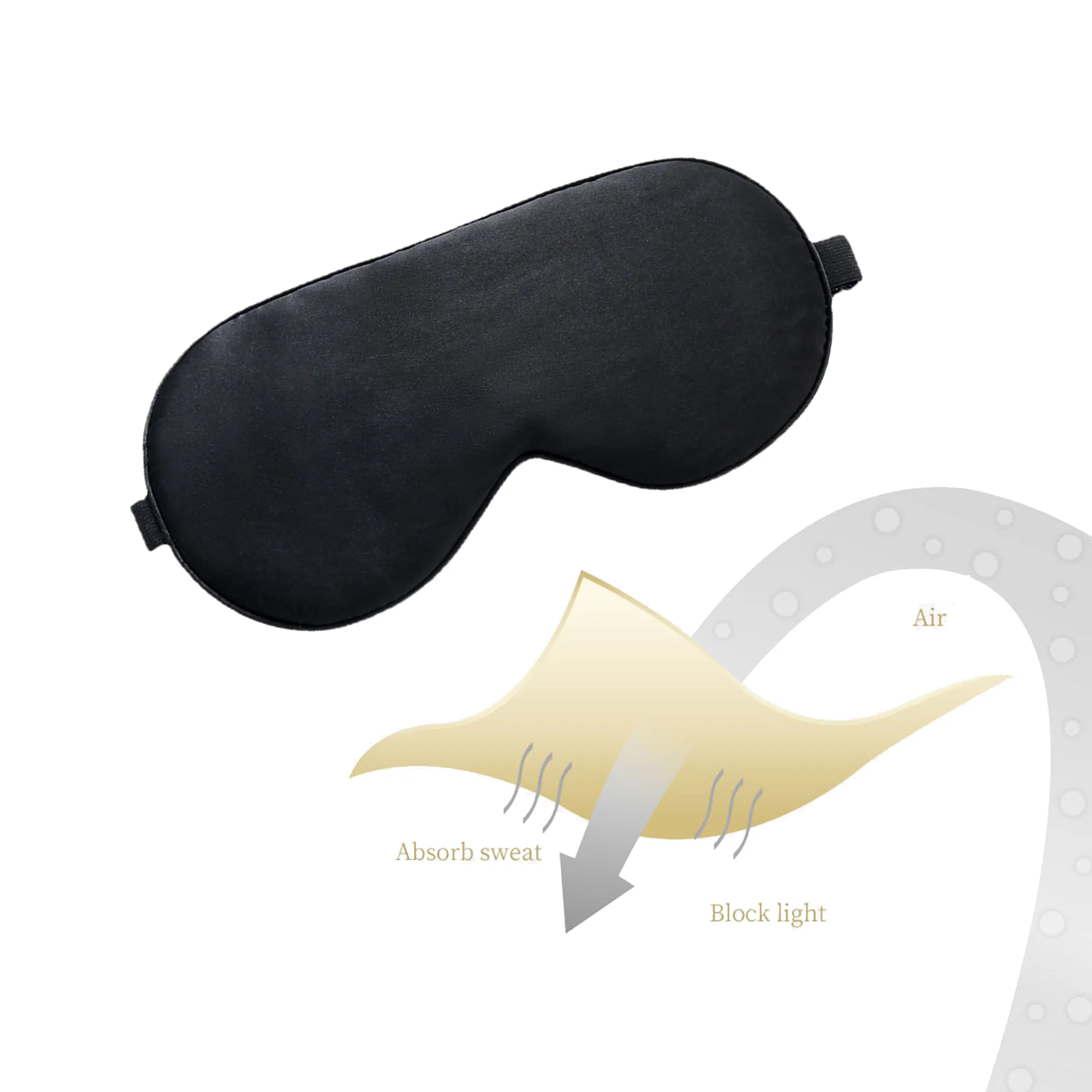 100% Natural Silk Blindfold Blackout Sleeping Eye Mask 7