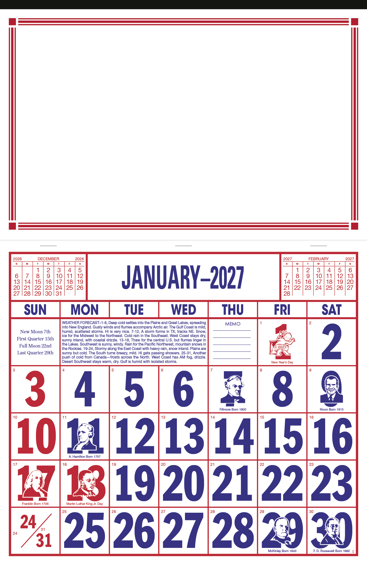 Skinner & Kennedy® Apron Style Calendar 16