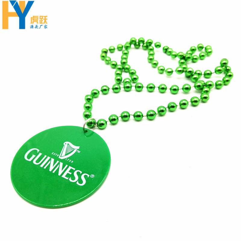 Shamrock Medallion Badge Necklace 3