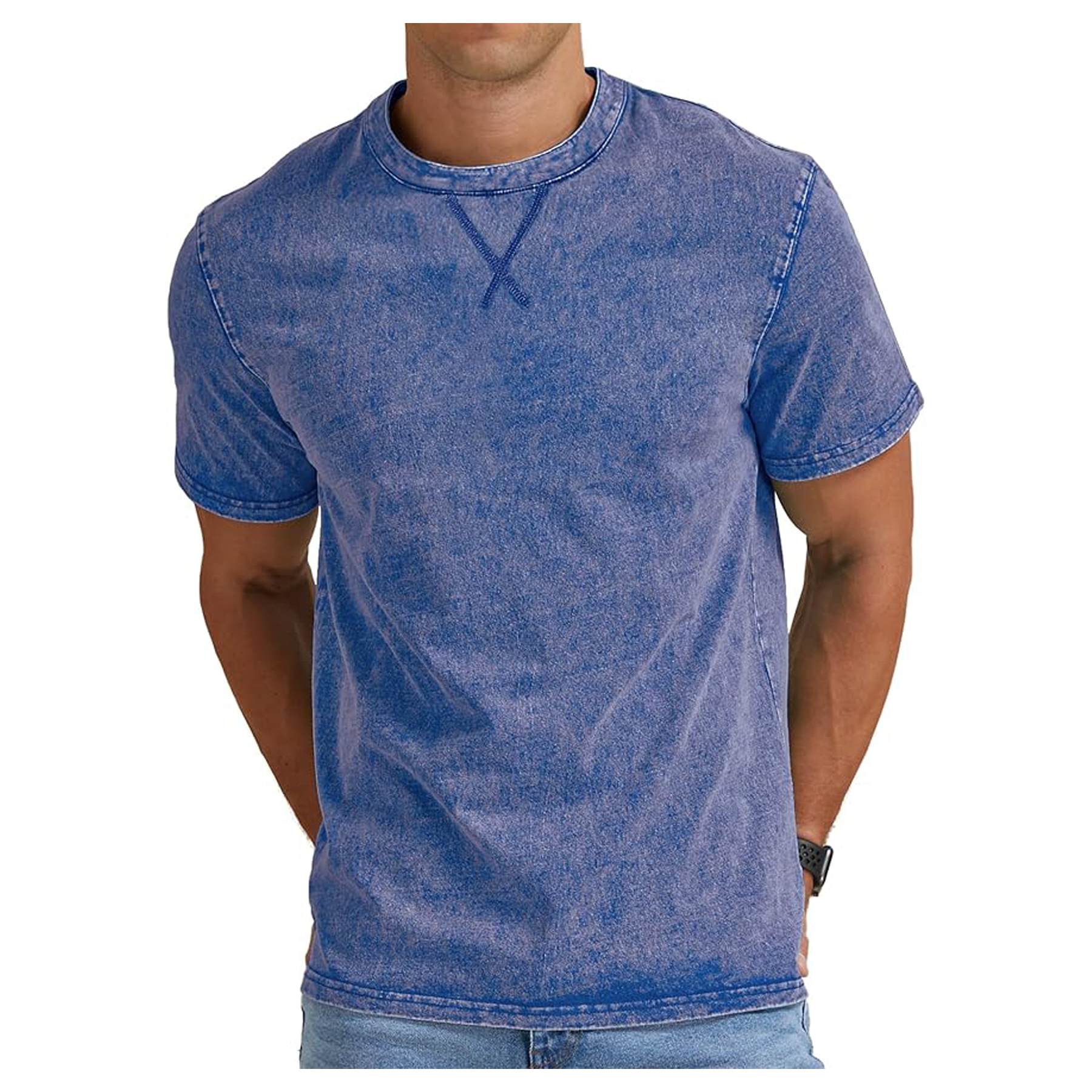 washed and distressed heavy cotton T-shirt 8