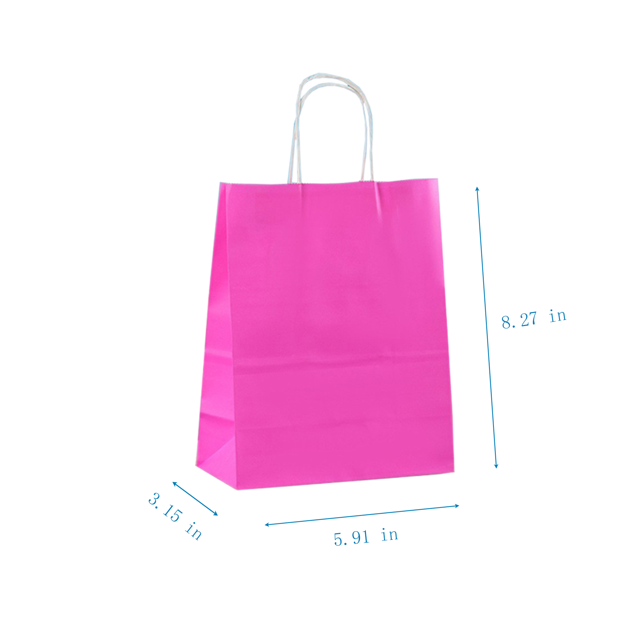 Kraft Paper Gift Bag With Foldable Bottom And Handles 2