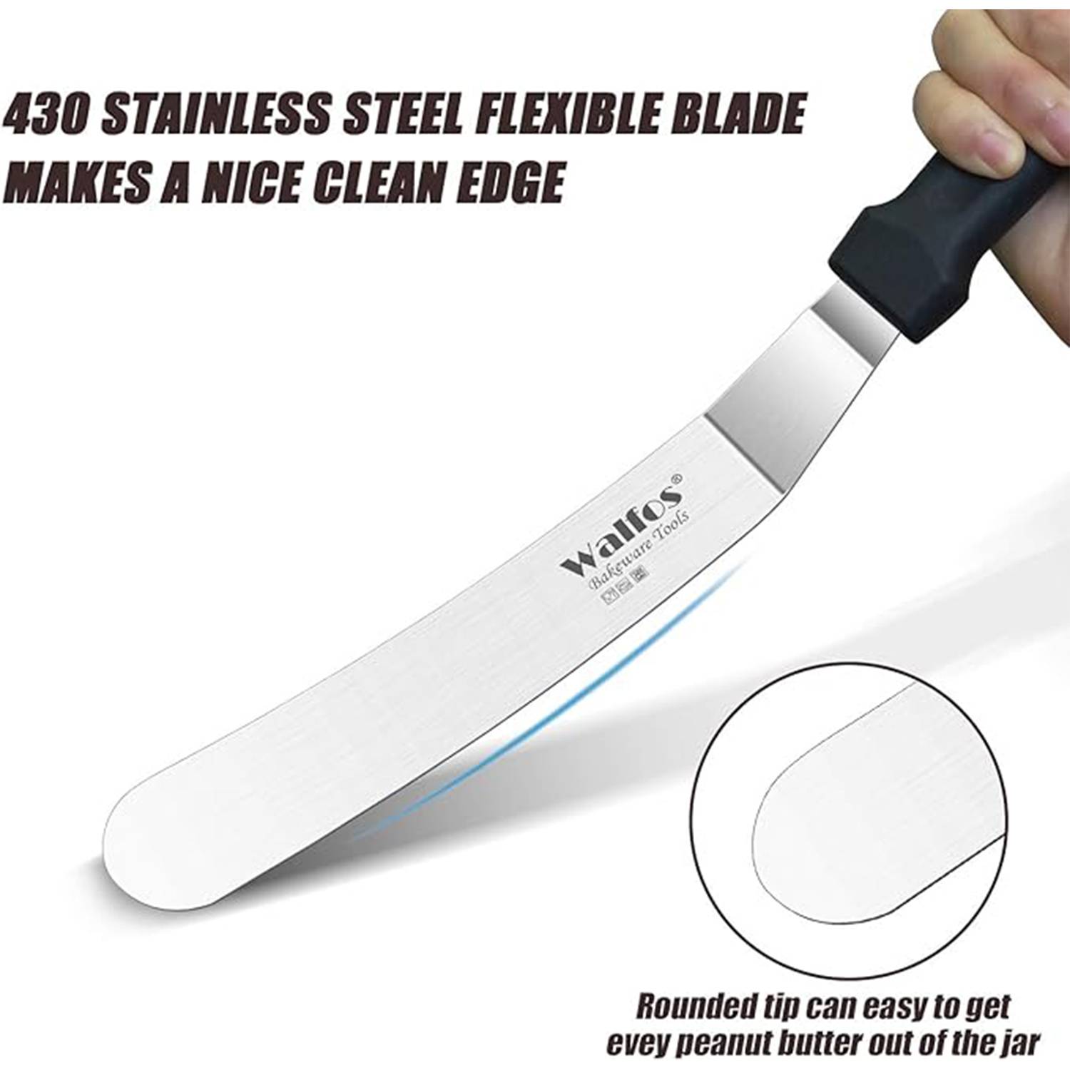 Stainless Steel Offset Cake Spatula 4