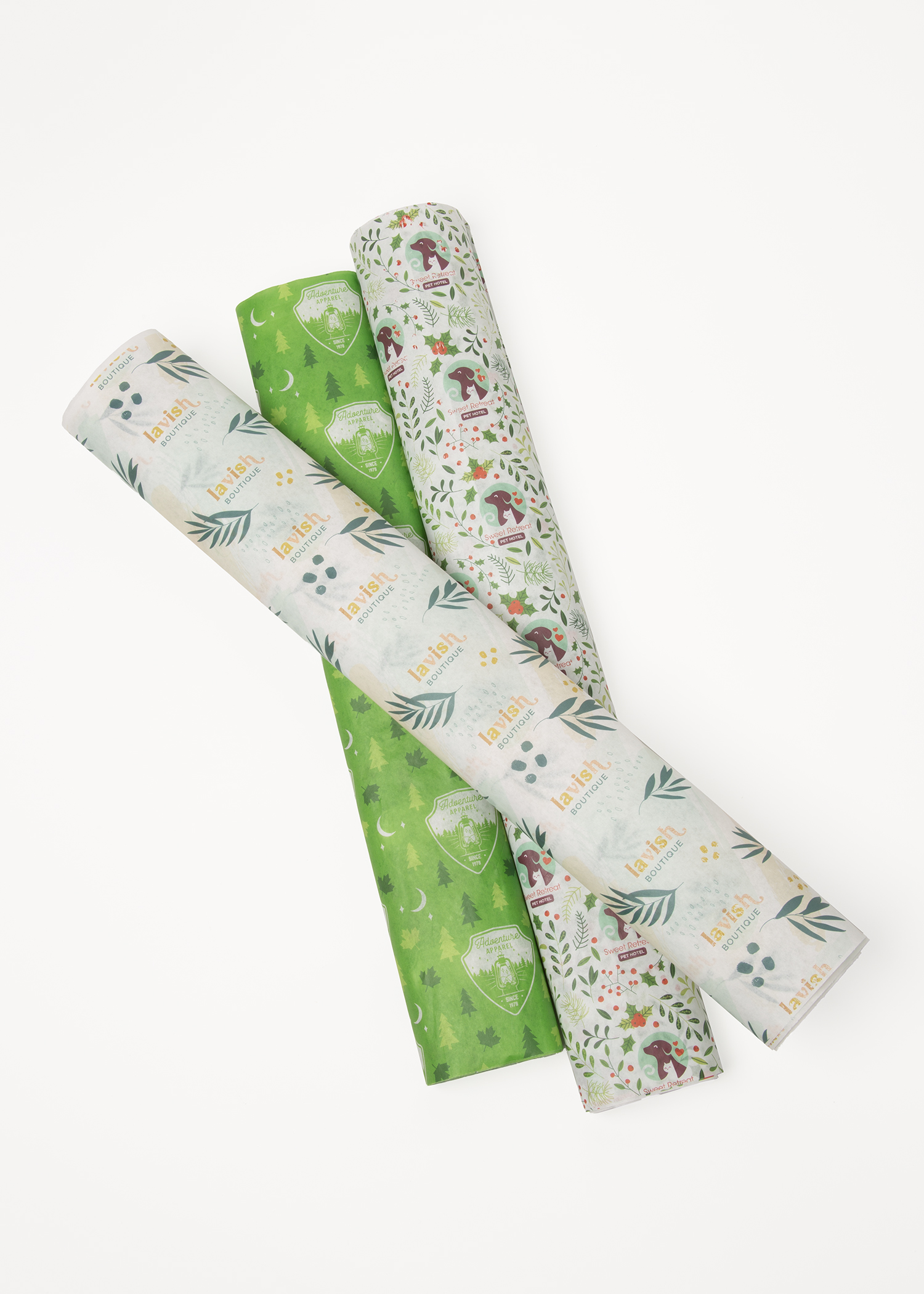 Full Color Custom White Full Sheet Tissue Paper (25.5" x 20") 3