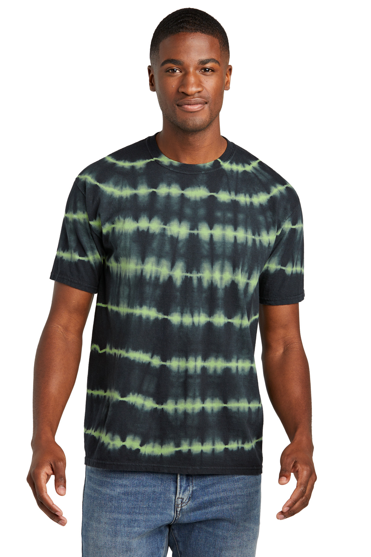 Port & Co Allover Stripe Tie-Dye Tee PC142 32