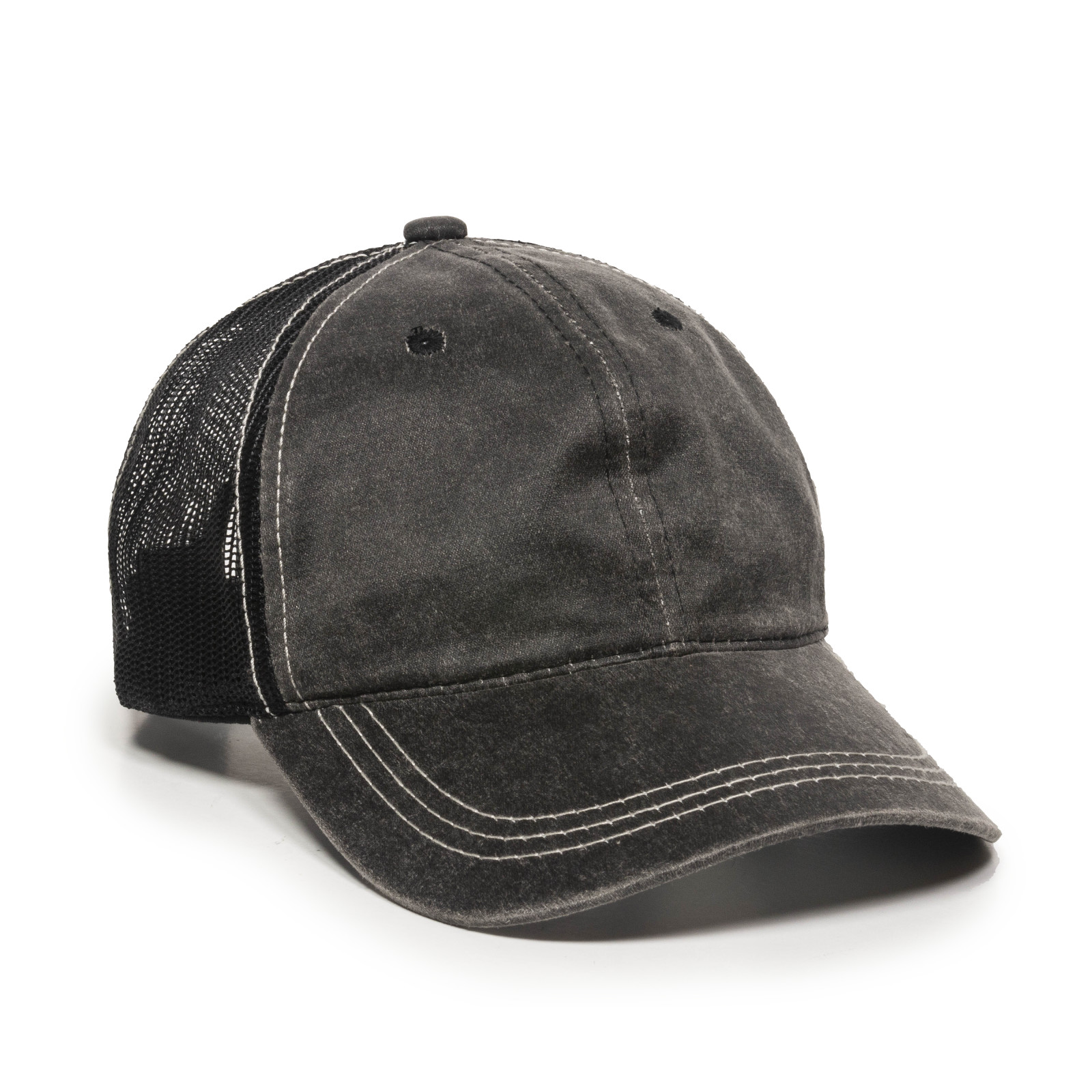 Weathered Cotton Mesh Back Cap 4