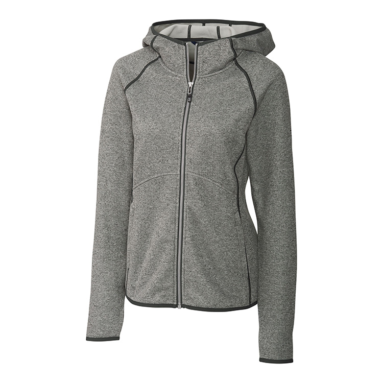Cutter & Buck Ladies Sweater-Knit Hoodie Full Zip Jacket 4