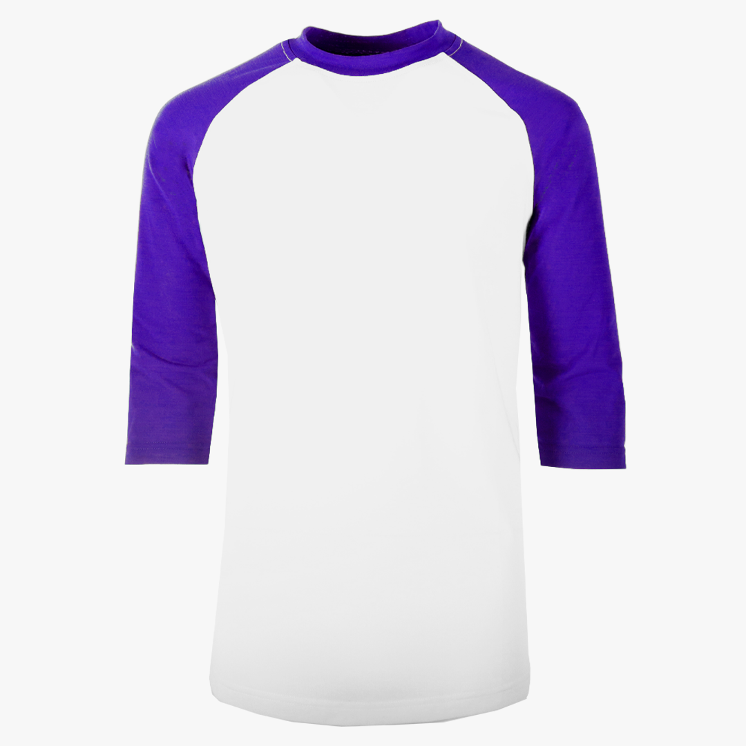 #H227Y / Varsity Youth 3/4 Sleeve Baseball Tee White Body 5