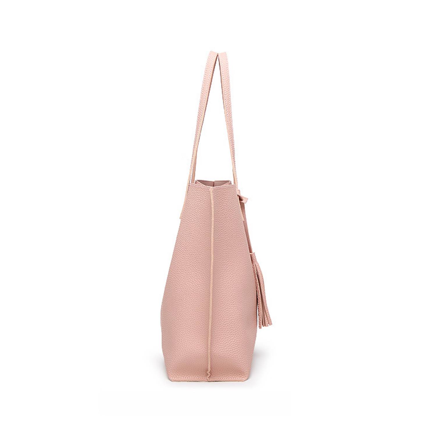 PU Leather Large Capacity Tassel Handbag 5