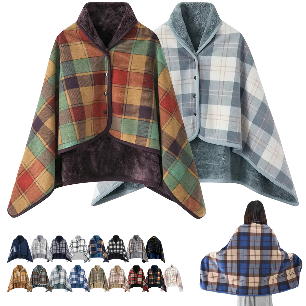 Fleece Wearable Blanket for Bed Sofa Office 6