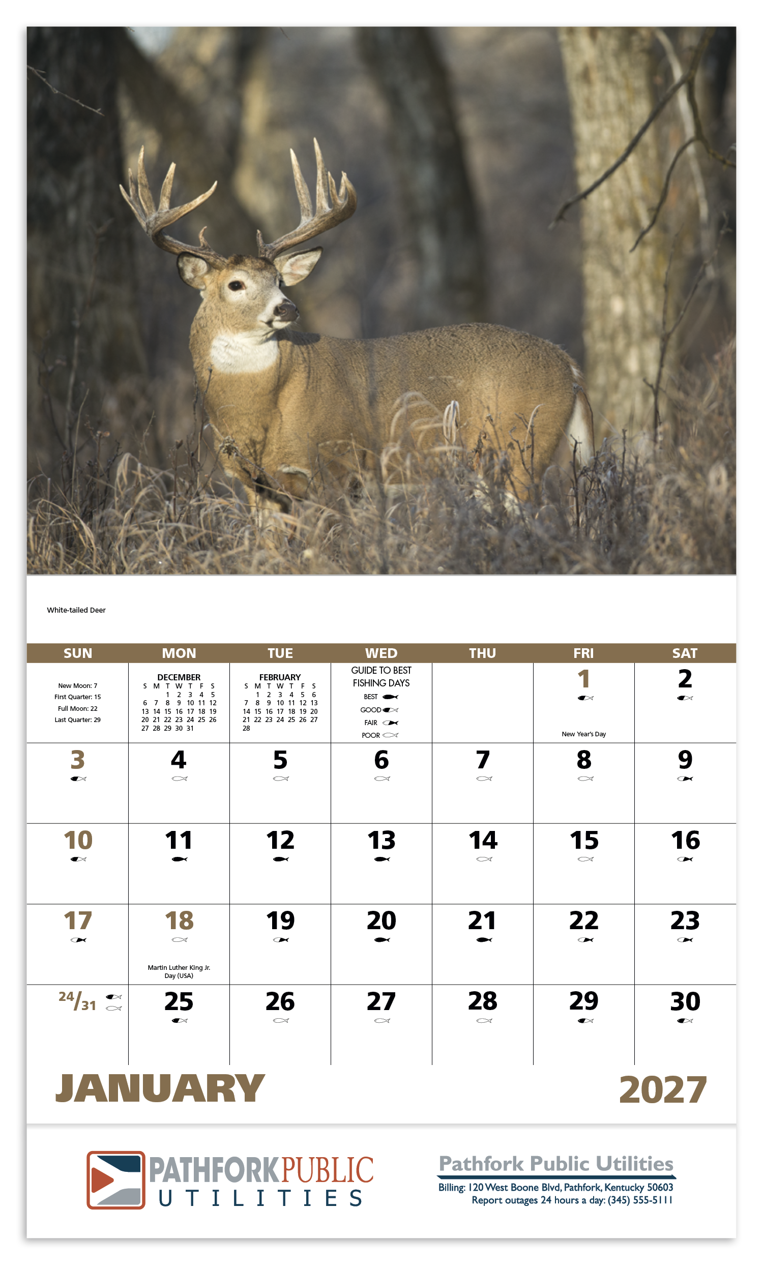 Good Value™ Wildlife Portraits - Stapled Calendar 23