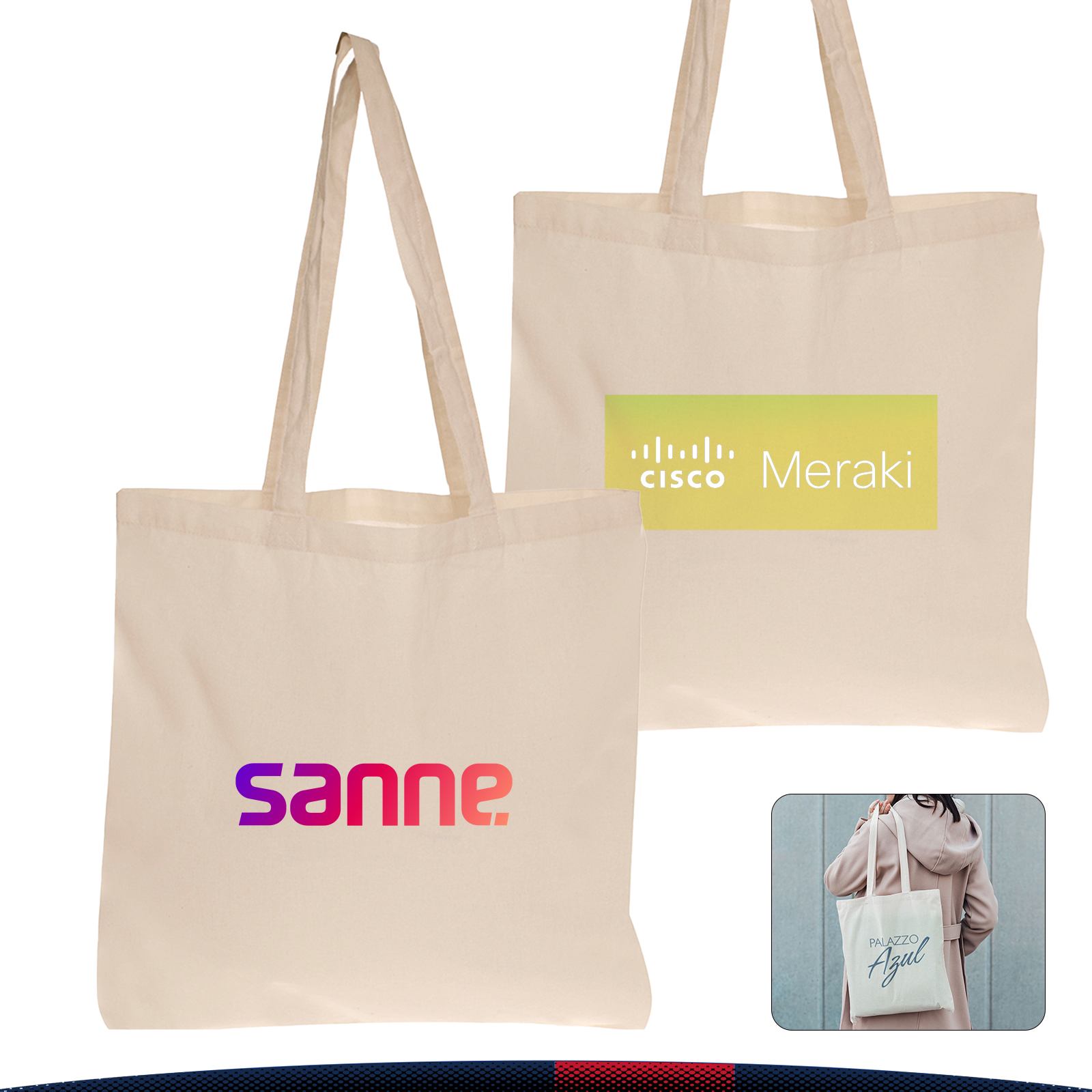 Tulsa Cotton Tote Bags, custom tote bag with logo imprint 2