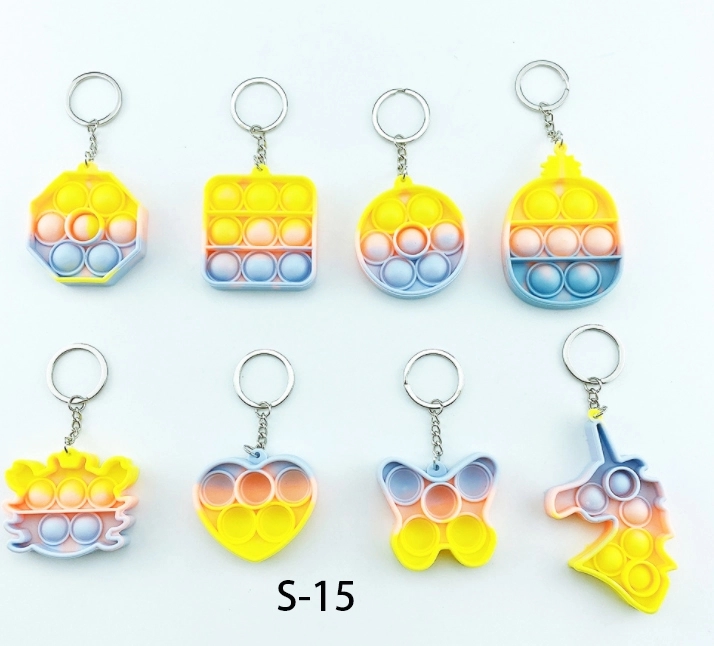 Stress Relief Fidget Silicone Flipping keychain 6
