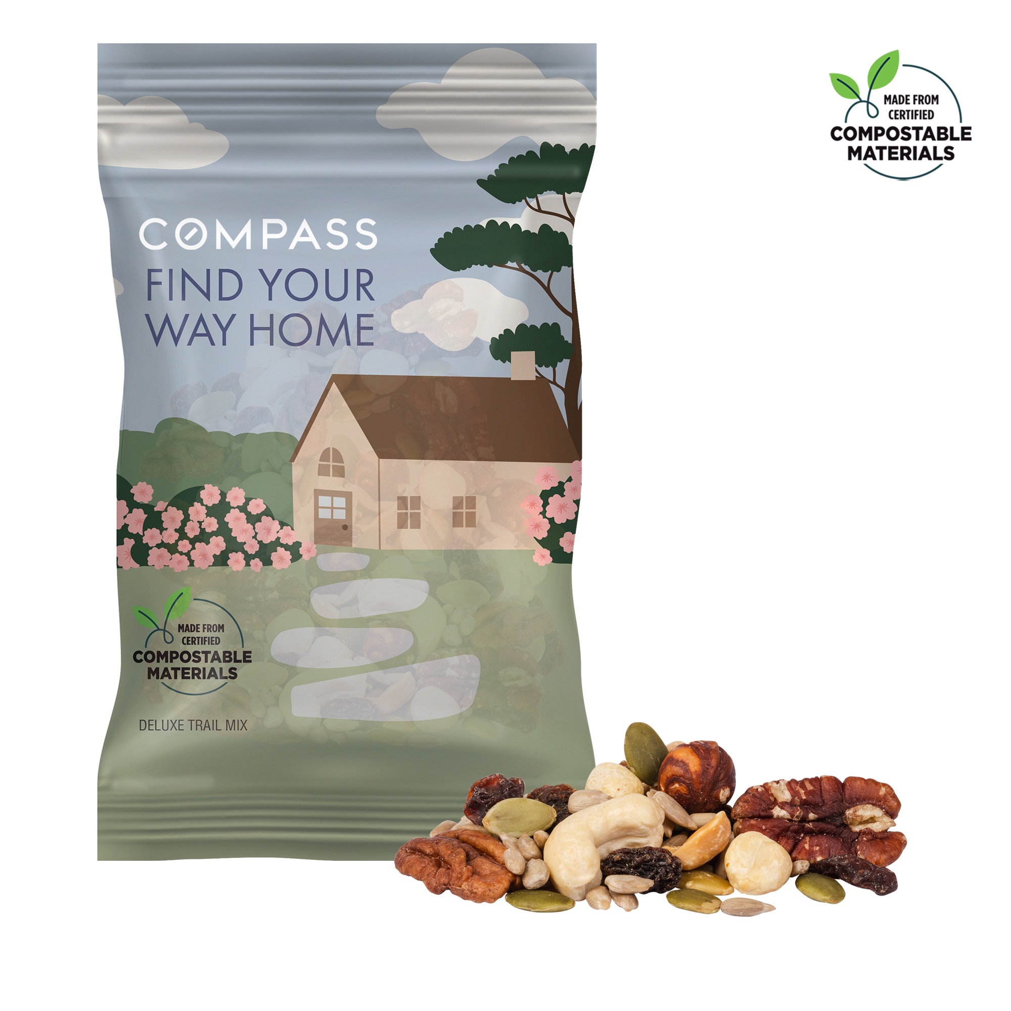 4oz. ECO-Digibag, Compostable & Full Color, Deluxe Trail Mix 2