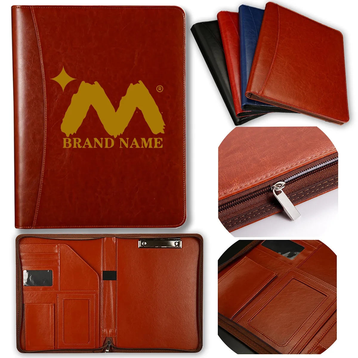 Portable Leather Business Organizer Folder Gift With Binder 2