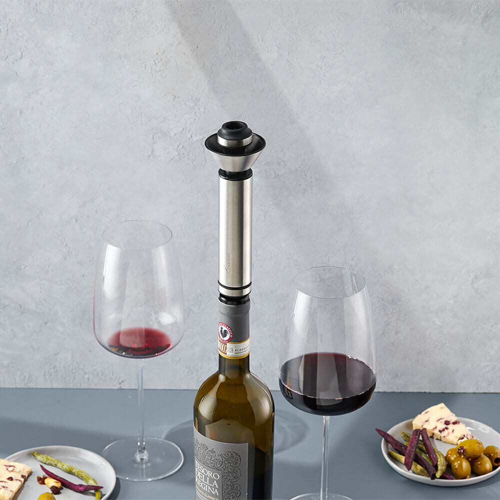 Vacuum Wine Saver & Preserver With Two Stoppers